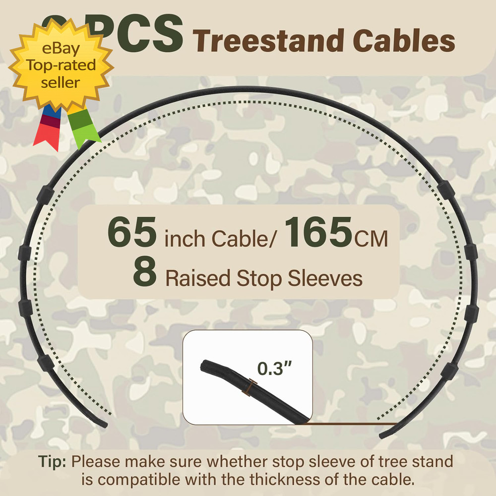 Climbing Tree Stand Replacement Cables for Summit Climber 65" Hang on Climber