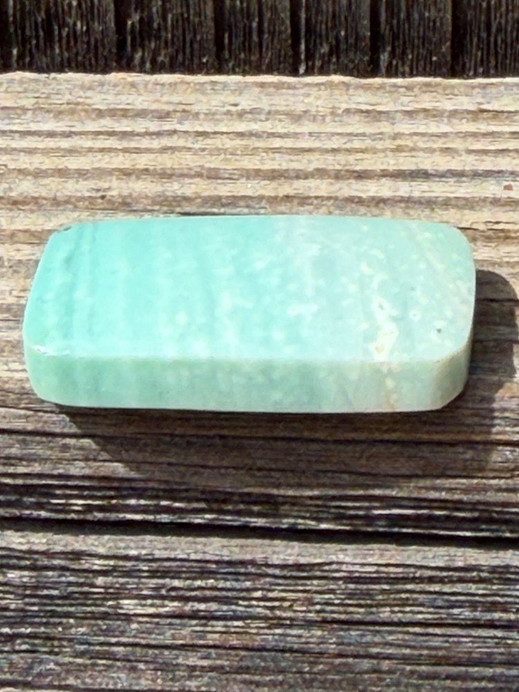 Blue Petrified Opalized Wood Cabochon