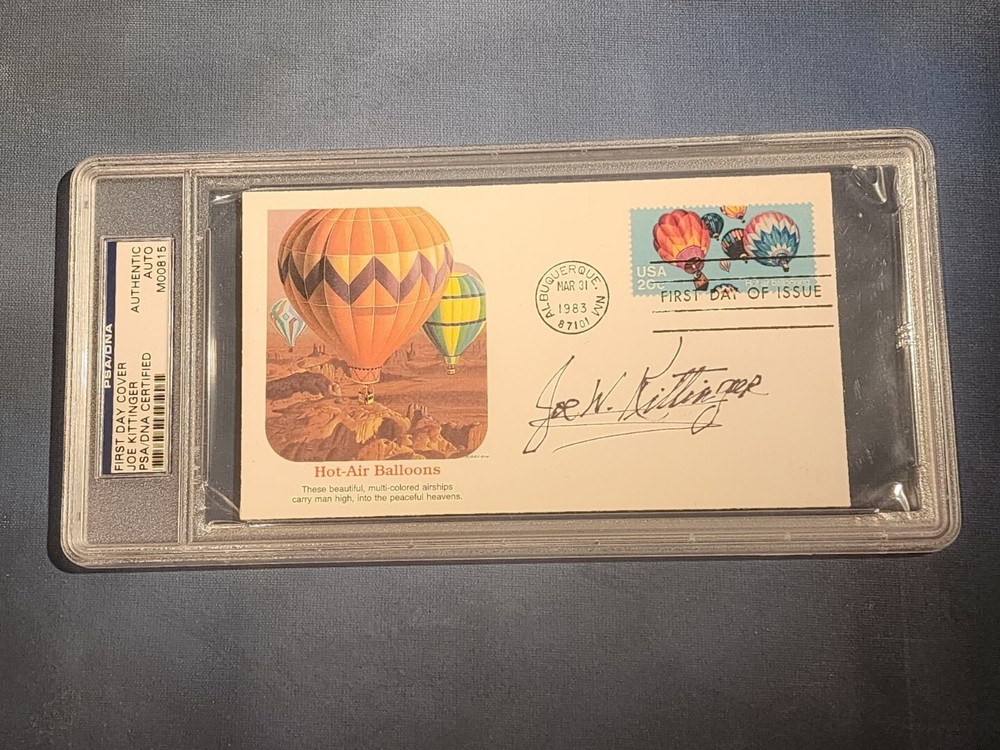 Colonel Joe Kittinger NASA AIR FORCE Signed FDC Envelope PSA AUTHENTIC LOA
