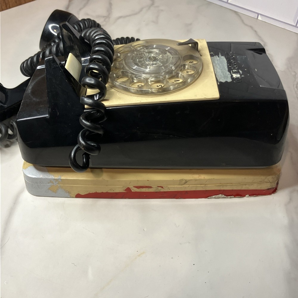 Vintage GTE Automatic Electric Black Rotary Wall Telephone *UNTESTED*