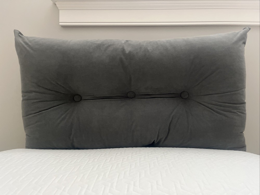 Dormco Twin Plush Tufted College Headboard - Dark Grey