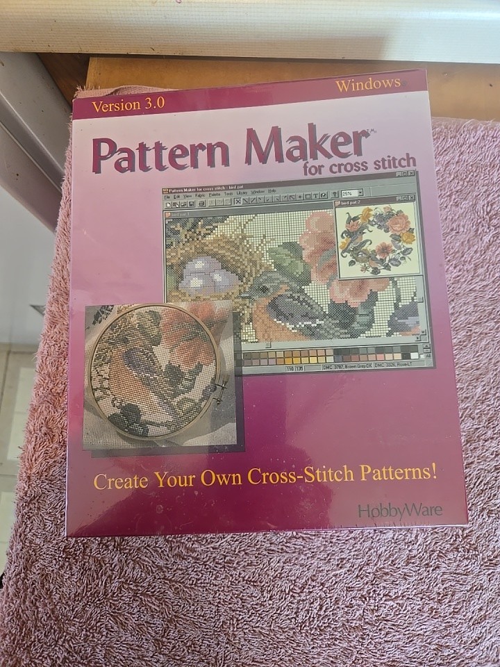 NEW HobbyWare Pattern Maker for Cross Stitch Version 3.0 Windows Program CD