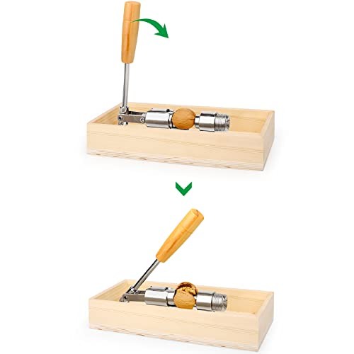 Nutcracker Heavy Duty Nut cracker Pecan Cracker Walnut Cracker Tool with Wood