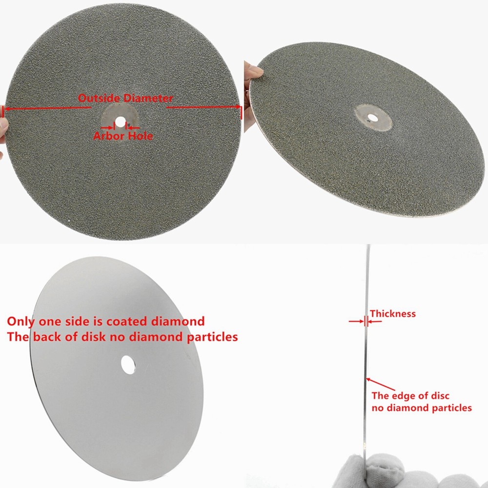 12" inch Grit 46-2000 Diamond Grinding Discs Abrasive Flat Lap Disk Stone Tools