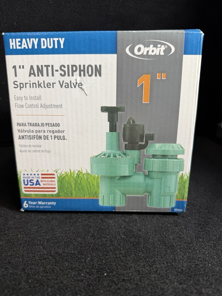 Orbit 57624 1" Electric Anti-Siphon Valve New In Box