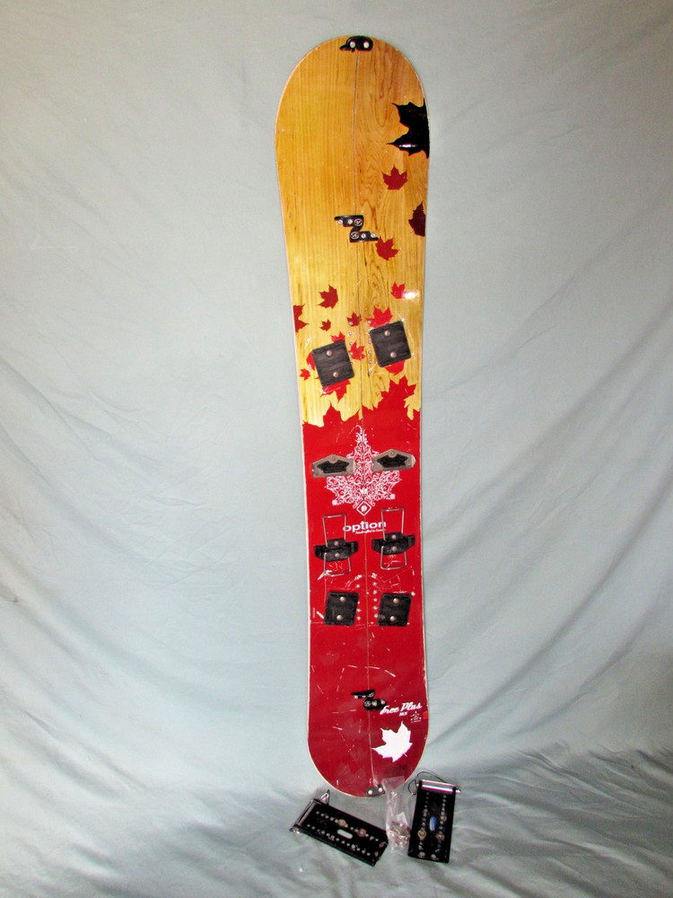 Option Free Plus SPLITBOARD snowboard 165cm with complete VOILE hardware kit! ~~