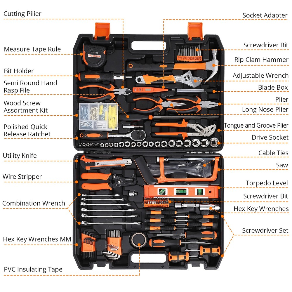 236 Piece Auto Repair Tool Combination Package, Socket Wrench Mixed Tool Set