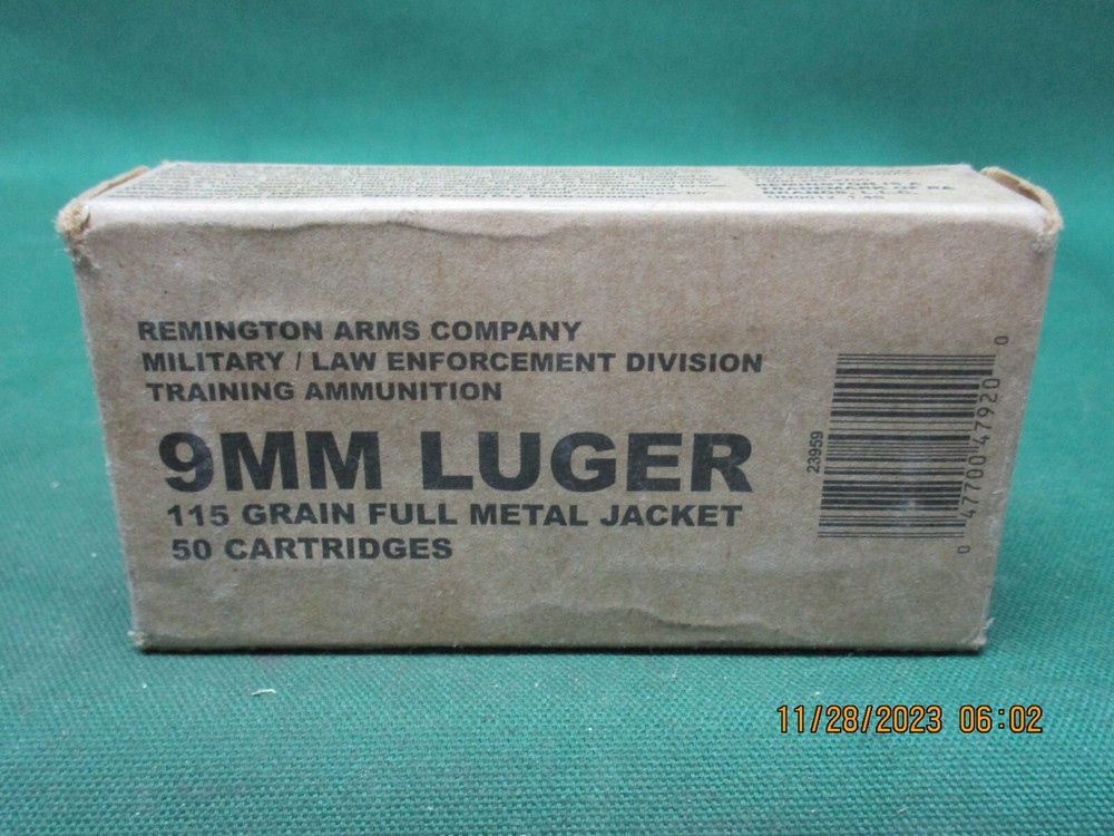 Remington USGI & Police 9mm Luger , Ammo Box, (EMPTY)