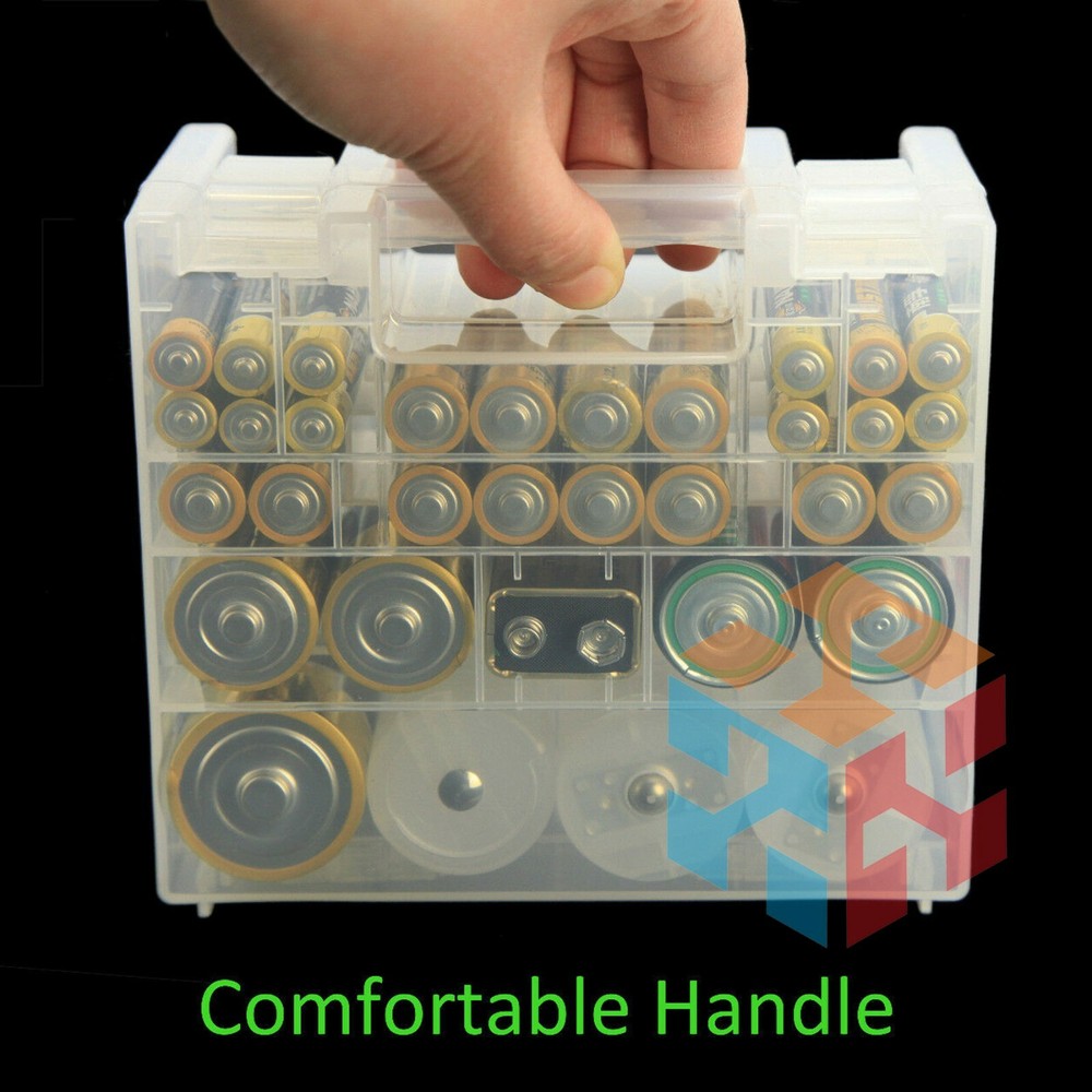 Plastic Battery Box Storage Case Holder Organizer for AA AAA C D 9V Batteries