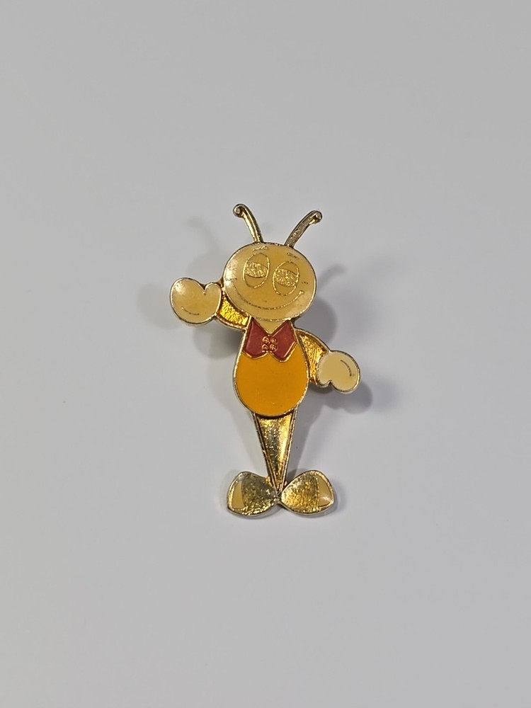 Cartoon Smiling Ant Bug Lapel Pin
