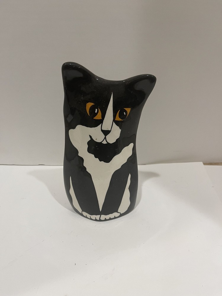 Nina Lyman Black Cat Vase