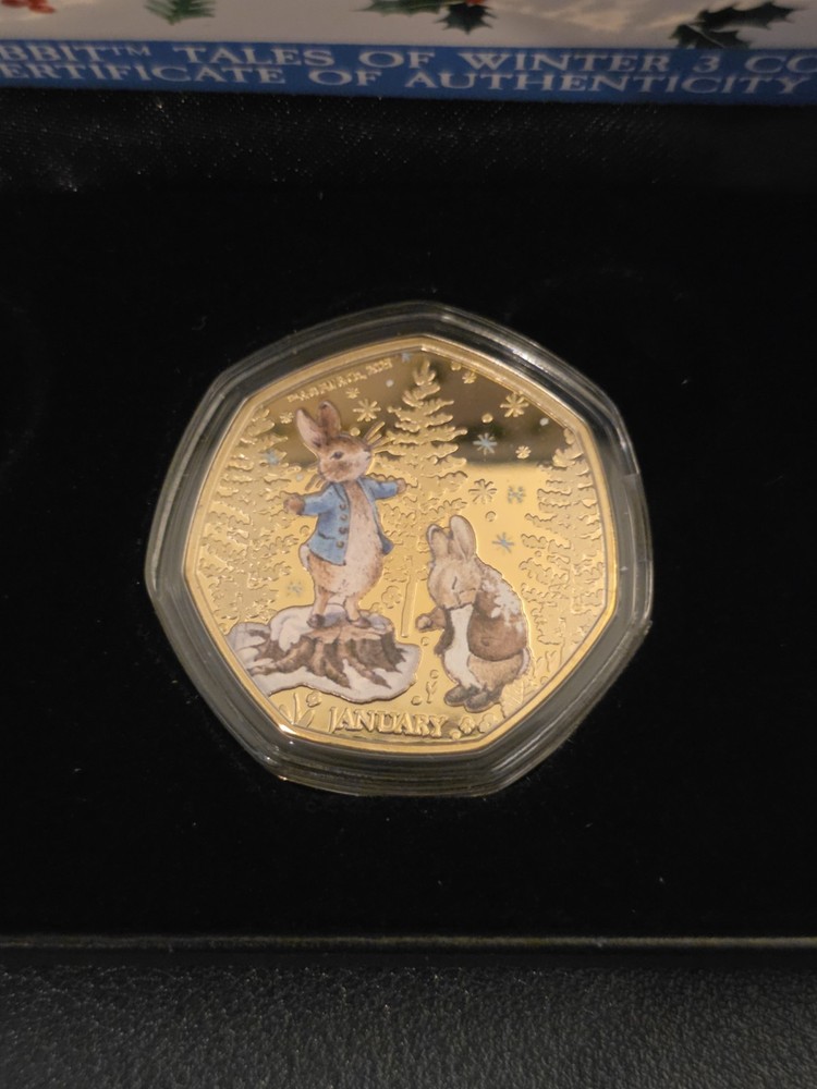3 X Complete Peter Rabbit Coin Sets, See Description For What's Included