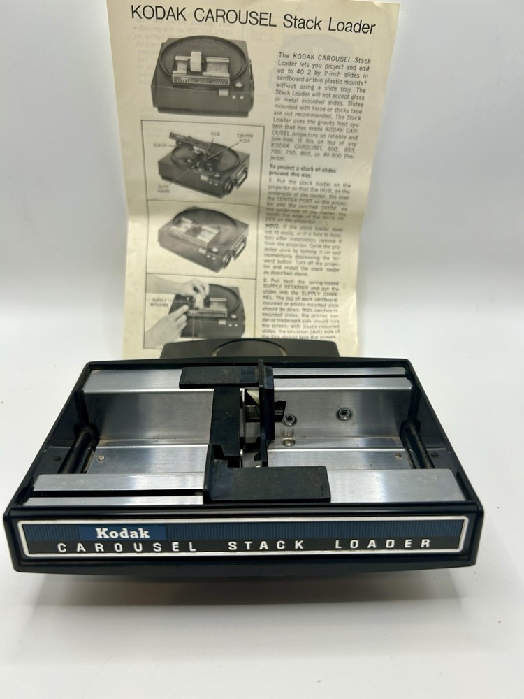 Kodak Carousel Stack Loader Slide Projector Accessory w Box Manual