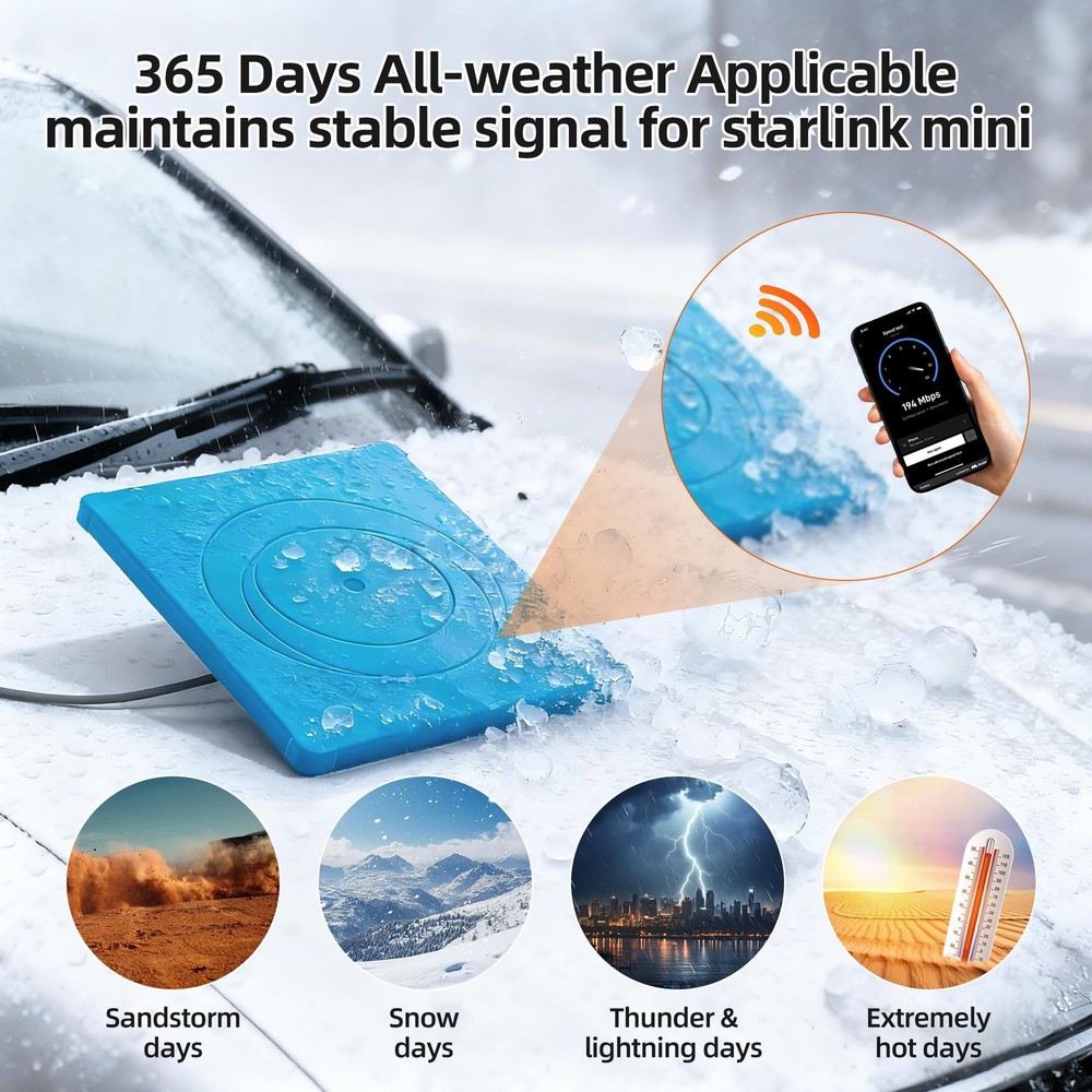 Starlink Mini Case Rugged Silicone Protective Cover Hexagonal Heat Dissipatio...