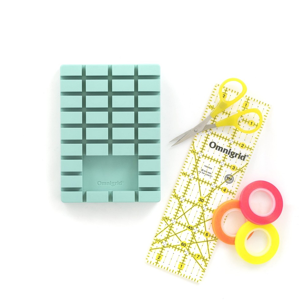 Omnigrid Mini OmniRack Ruler Storage 4.1" x 5.7" (Mini), Mint Green