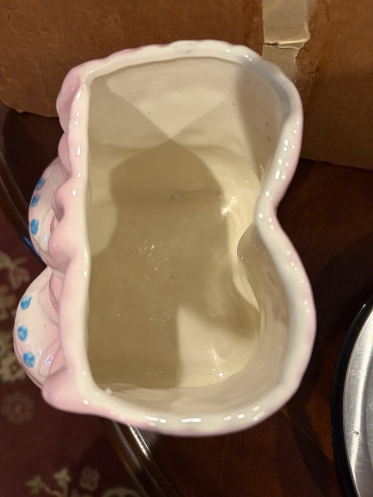 Vintage 4” Pink Booties Planter