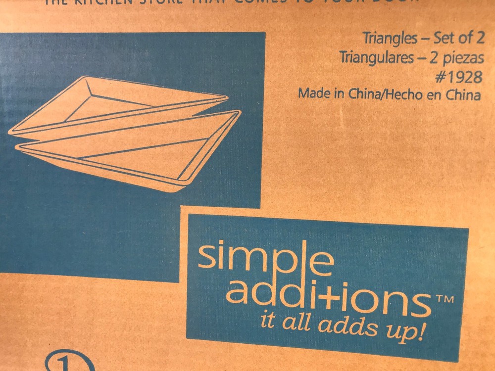 The Pampered Chef Simple Additions Stoneware Triangle Serving Dish Black #1928
