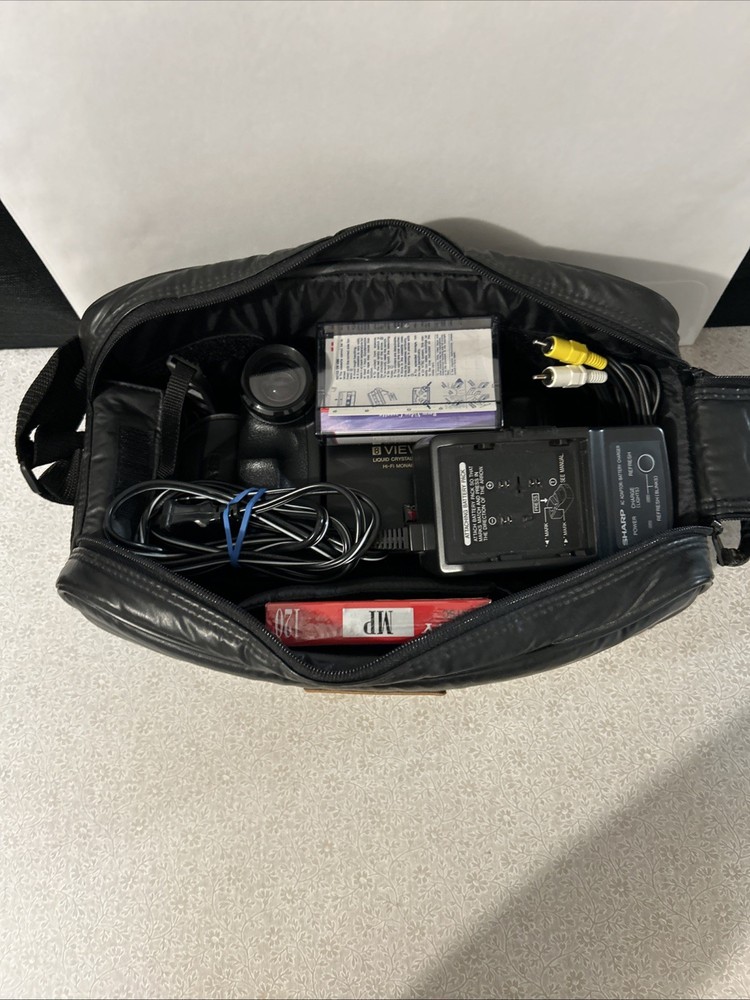 Sharp Liquid Crystal Video Camera Vl-E47 & Accessories