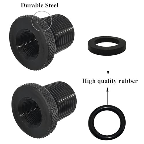 2 Pack Thread Adapters and Washers, 1/2 * 28-3/4 * 16, Black