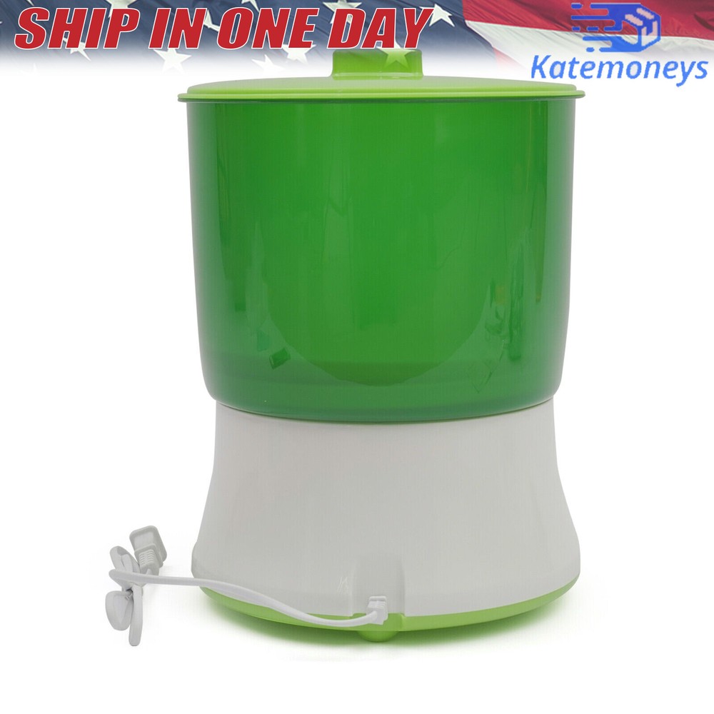 2-Layer Bean Sprouts Machine Large Capacity Automatic Bean Sprouter Grow Tool US