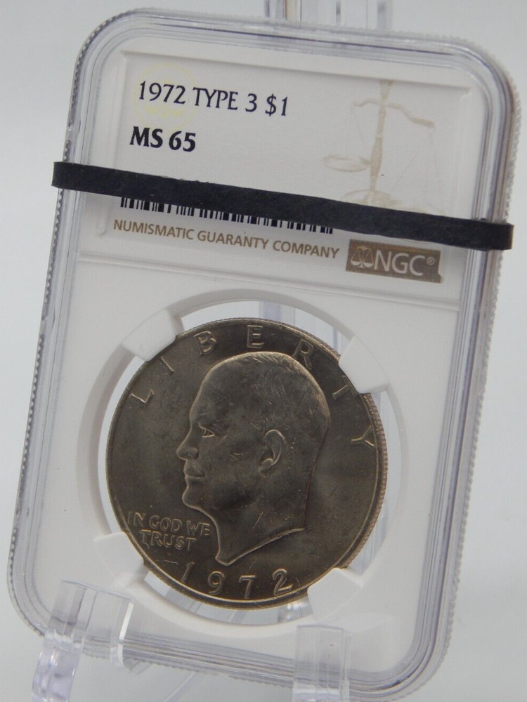 1972  P TYPE 3  IKE EISENHOWER DOLLAR NGC MS 65 -BT361
