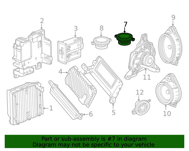 Genuine GM Inst Panel Speaker 84686409