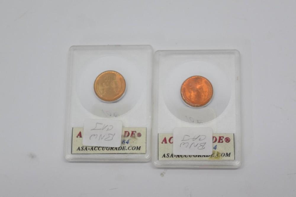 1945 p & d red penny 14677