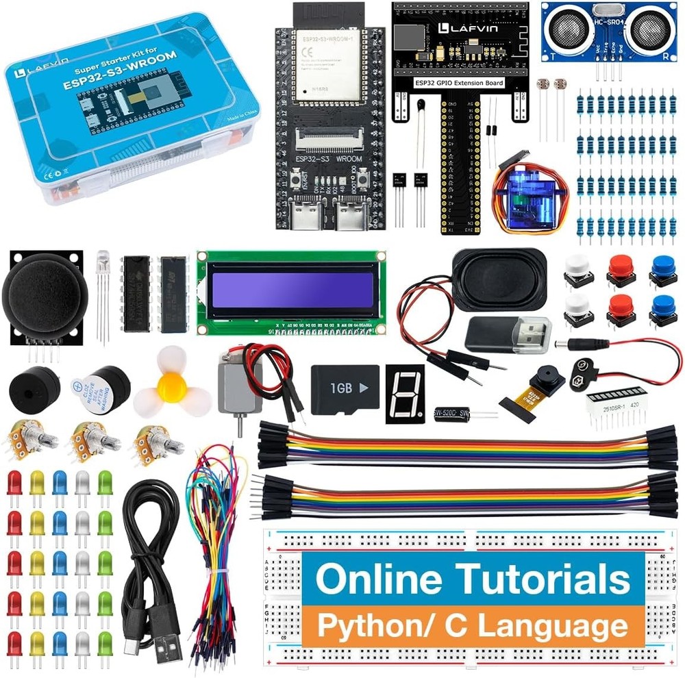 LAFVIN Super Starter Kit for ESP32-S3-WROOM MicroPython and C Language Programmi