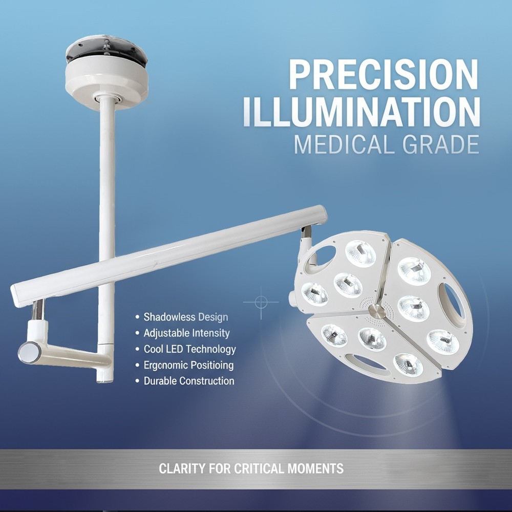 KWS 90W Dental LED Shadowless Surgical Light Ceiling Mounted Veterinary ExamLamp