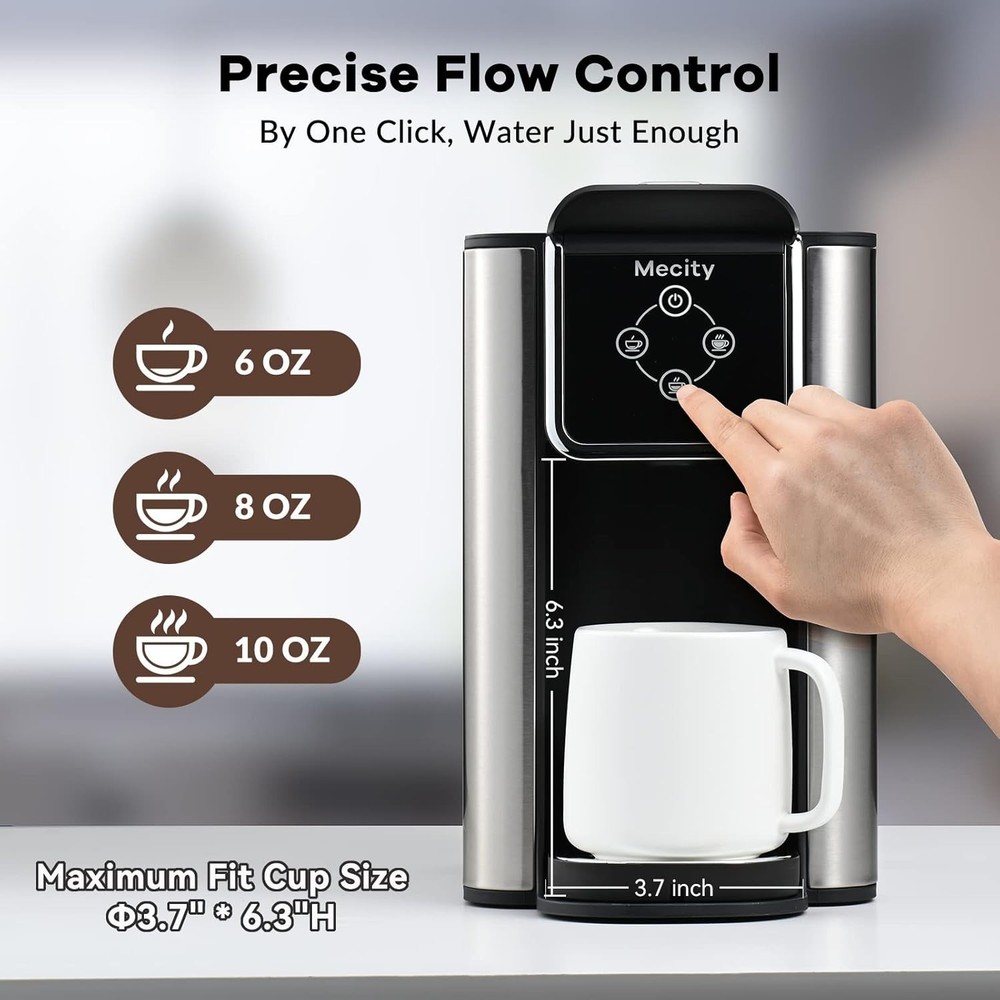 Versatile Coffee Maker: Brew K-Cups, Tea & More - Effortless 6, 8, 10 Oz Cups