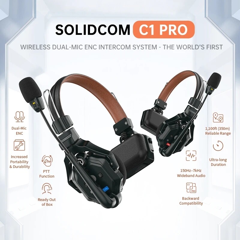 HOLLYLAND Solidcom C1 Pro Wireless Intercom System Communication Headset HUB Pro