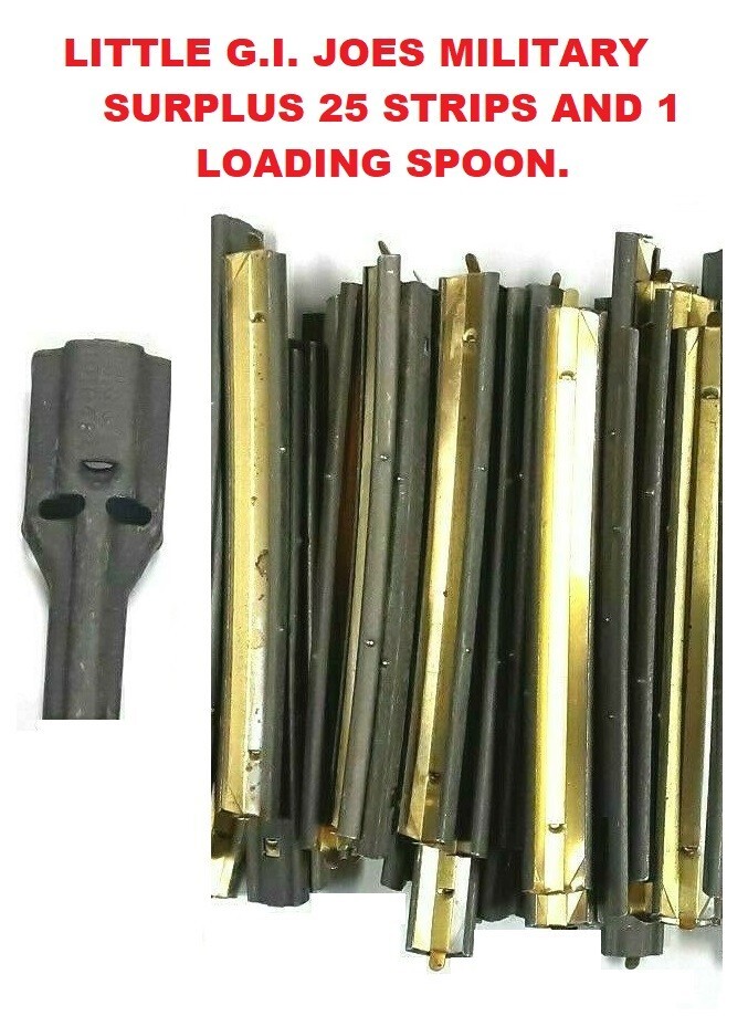 NEW USGI STRIPPER CLIPS 25 WITH LOADING SPOON 5.56/.223 Speed Loader