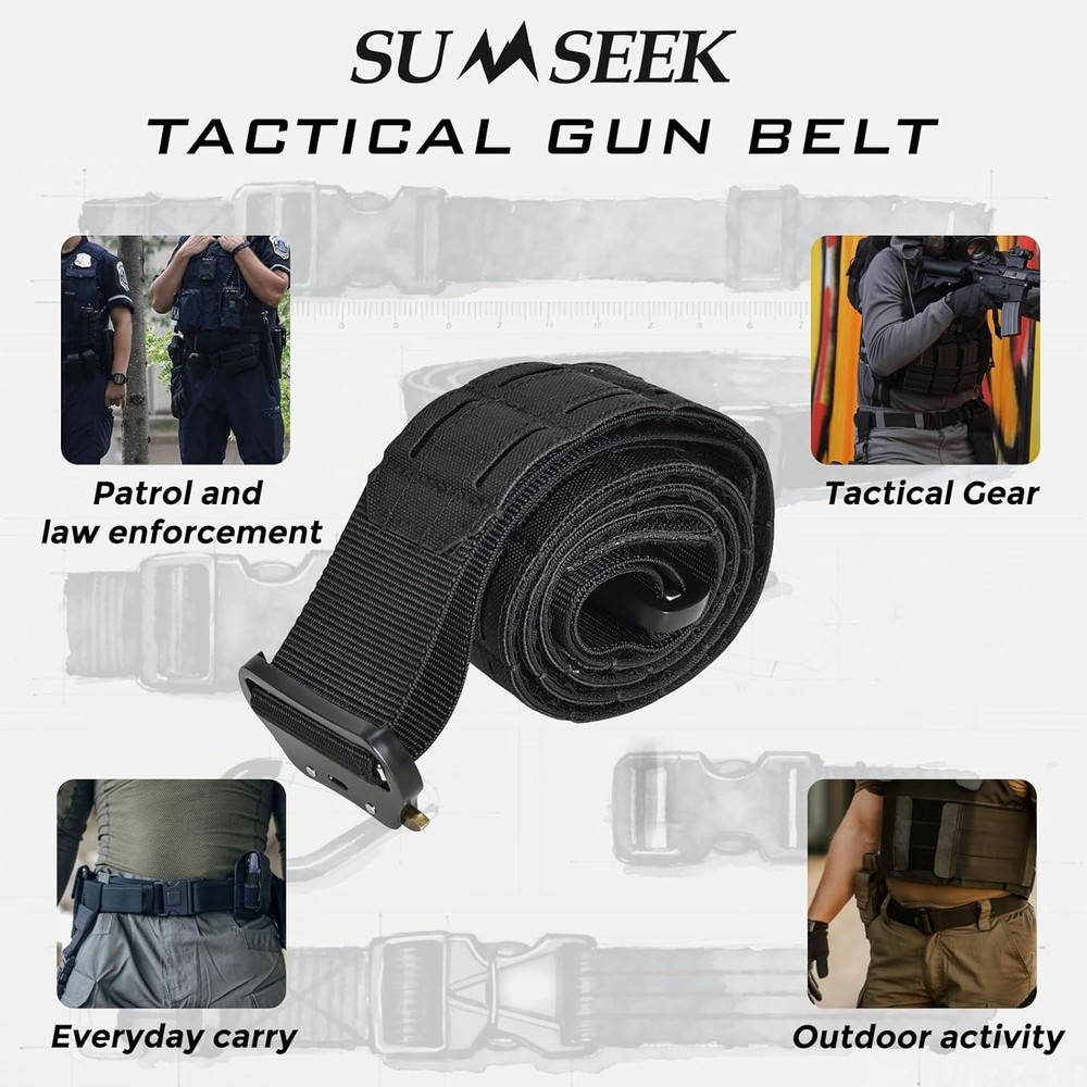 Tactical Battle Belt Quick Release, 2" Inner Outer System with not snag Inner Be
