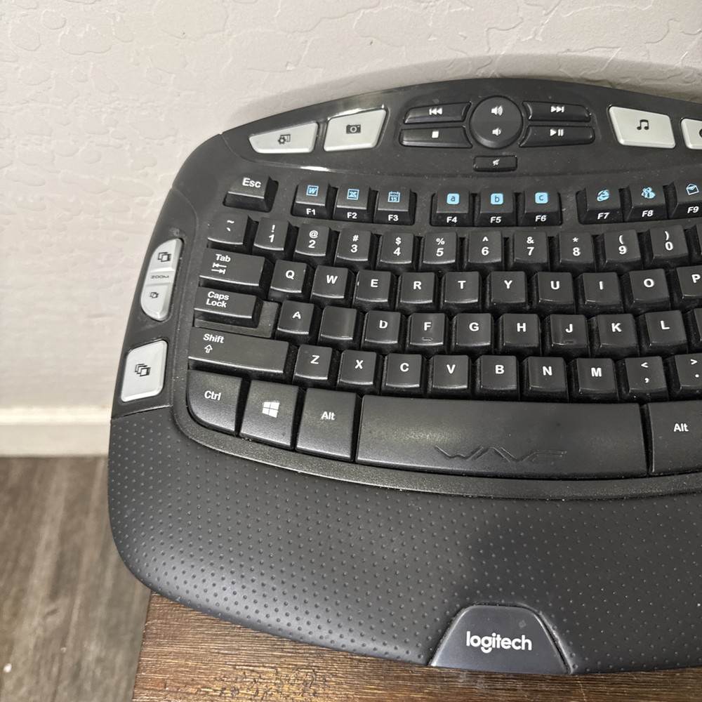 Logitech Wireless Wave Keyboard K350 & Mouse Set + M510 Mouse + USB Dongle EUC