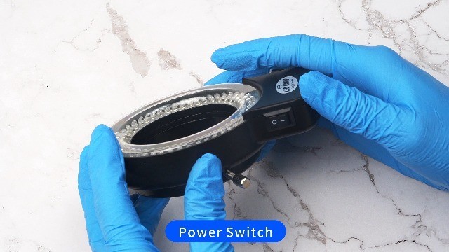 144 LED Ring Microscope Light - Adjustable Illuminator for Lab, Stereo, Camera &