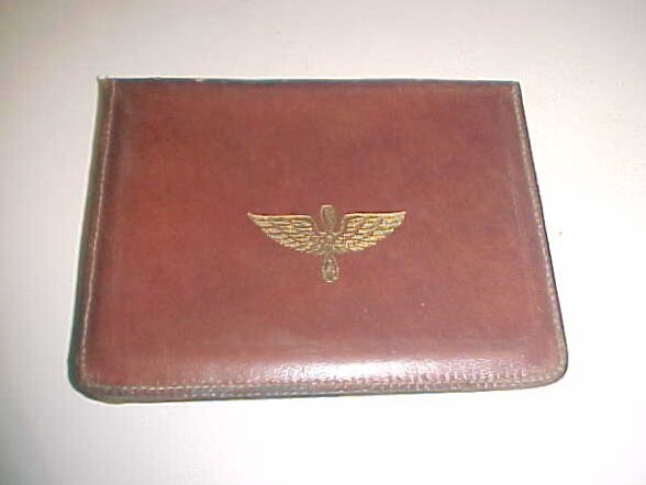 U.S. Army Air Forces identification case, full leather World War II WWII