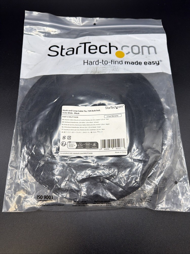 StarTechcom Hook and Loop Cable Tie Roll Cavo Digitale/display/video HKLP7505B