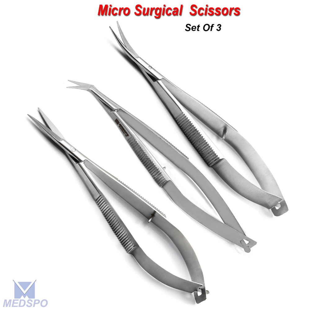 Dental Micro Surgery Dissecting Suture Spring Action Scissors Ophthalmic Tools
