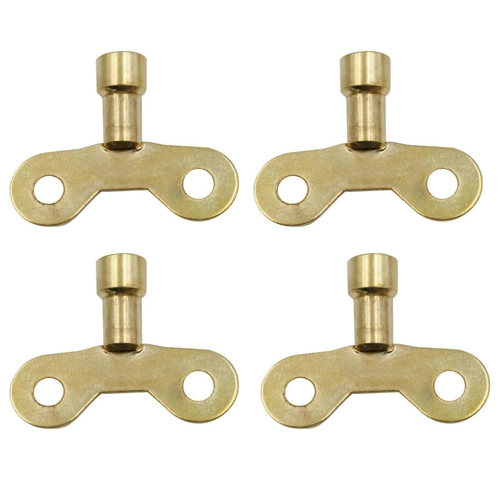 4Pcs Yellow Radiator Plumbing Bleed Bleeding Key Solid Brass