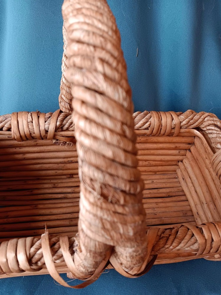 Unique Handmade Retangular Basket Sturdy