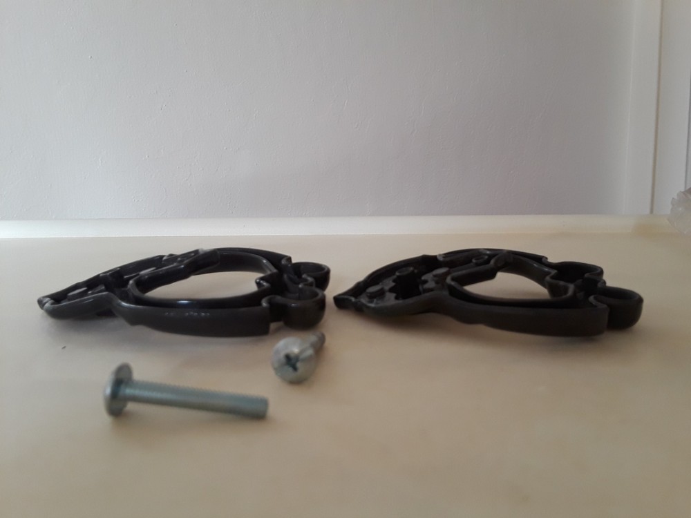 Two Antique Brass? Ornate Metal Drawer Cabinet Pull Knobs