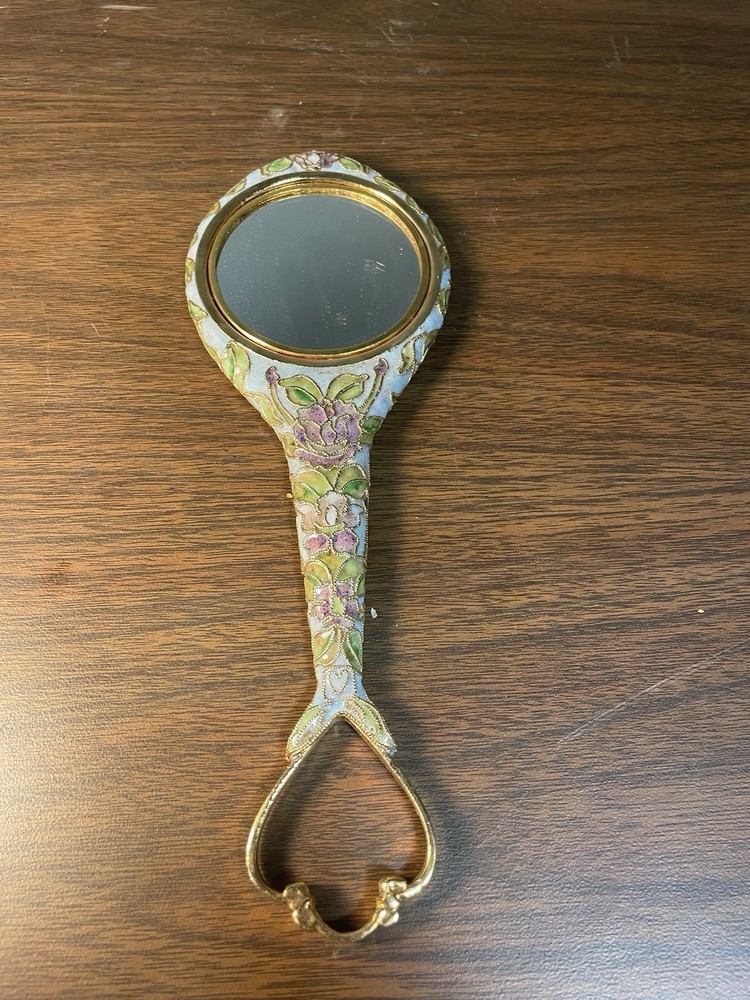 Stunning Cloisonné Hand Mirror