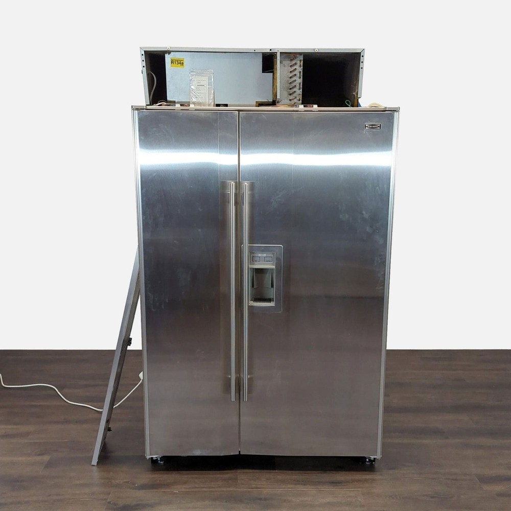 Sub-Zero Stainless Steel Side-by-Side Refrigerator with Ice Dispenser