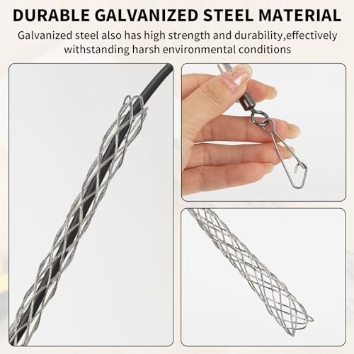 4PCS 1/2" Wire Pulling Grips - Electrical Cable Puller Tool for Heavy & Light Ca