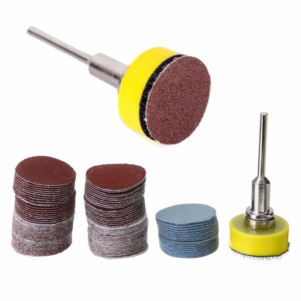 100pcs 25mm 100-3000 Grit Mixed Sander Sanding Discs Pads Hook Loop Sandpaper