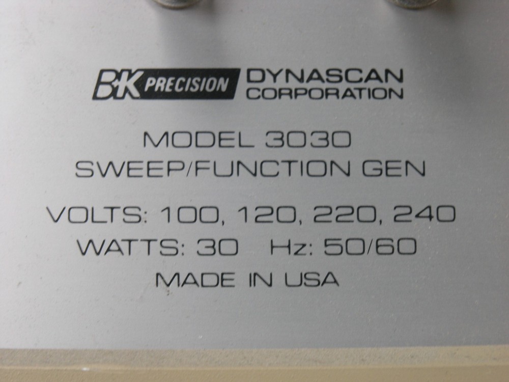BK Precision Dynascan 3030 Sweep/ Function Generator