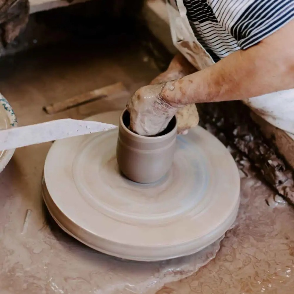 Heritage Blue Stripe Stoneware Syrup Pitcher