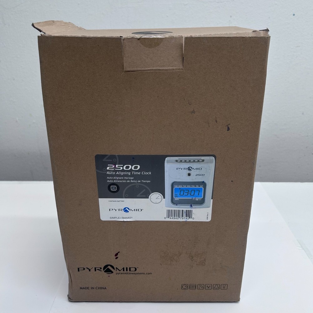 Pyramid Time Systems Small Business 2500 Time Clock Bundle-NO POWER CORD