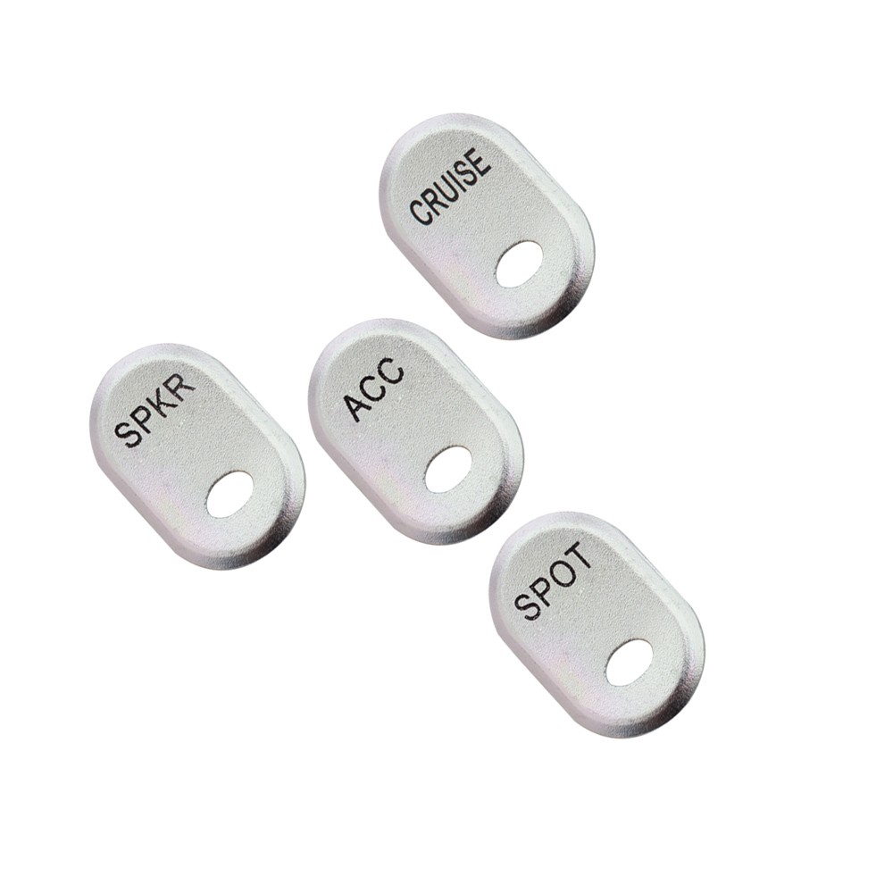 4pcs Silver Inner Fairing Switch Panel Dash Cap For Harley Touring Electra Glide