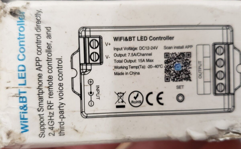 WIFI & BT DUAL WHITE LED CONTROLLER , MODEL : C02W
